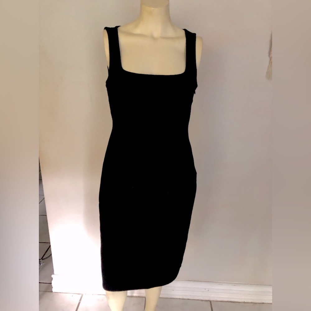 Giorgio’s Palm Beach Virgin Wool Black Dress Size 44